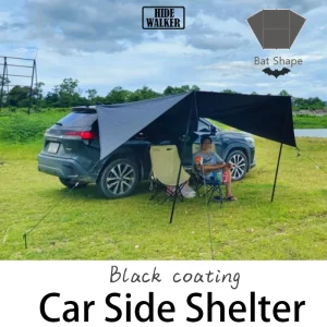 Bat-Shape Black-Coated Car Tent/Shelter
