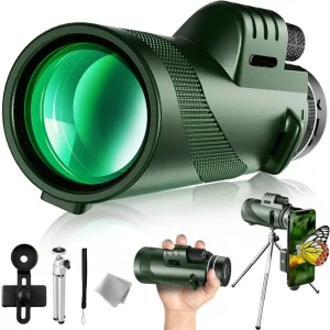 40×60 HD Waterproof High-Power Green Monocular Telescope