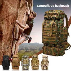 80L Tactical Military Backpack for Outdoor Hiking & Camping